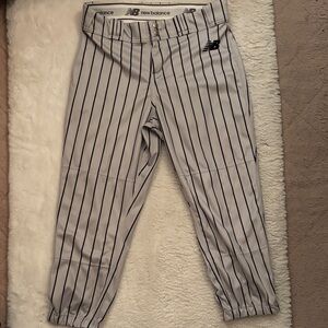 New Balance women’s softball grey pinstriped sliding Pants